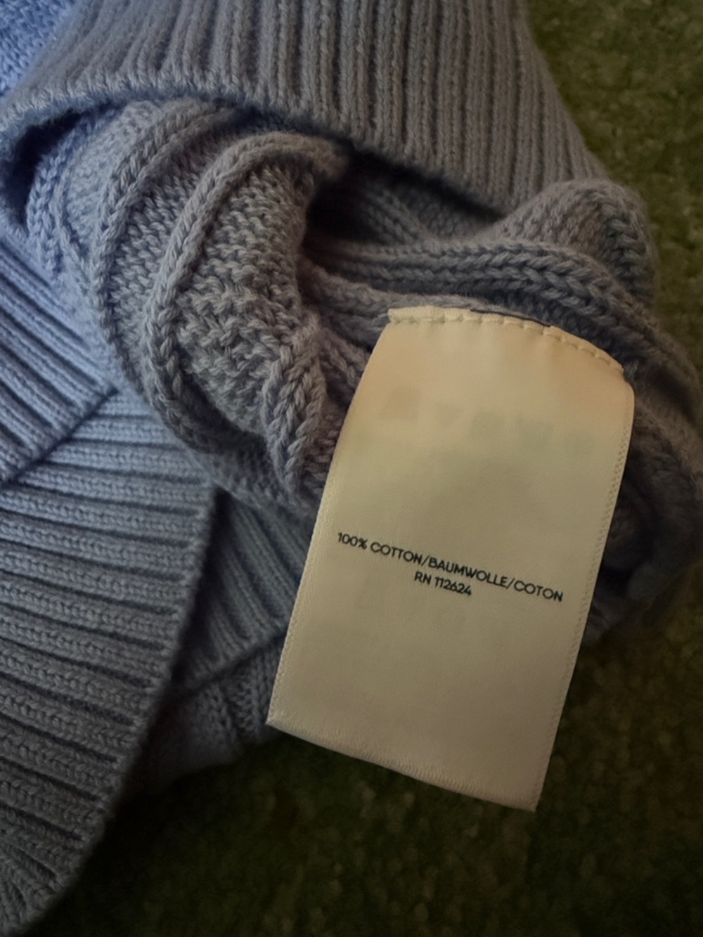 Lands' End Ladies brand new size large V-Neck Sweater in Light Blue. - Picture 4 of 5